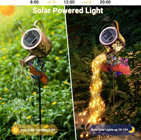 SRNPMIU IP65 Solar Watering Can Light, Solar Lights Outdoor Decor, Garden Decor Lights for Yard, Waterproof Hanging