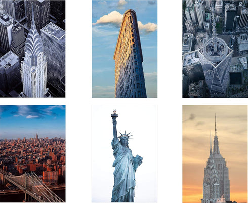 New York Postcards Set of 30 Styles #2, Collectible NYC Souvenirs Post Cards 4 x 6 of NY Landmarks