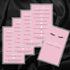 Lash Extension Aftercare Instructions Cards, 50 Pack, 2x3.5" Business Card Size, Pink Card Design