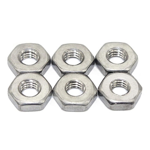 Fullerkreg 8-32 Nut,18-8 Tone,100 Hex Nut, Coarse Thread Hexagon Stainless Steel Hex Nut, Silver Pcs