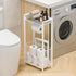 X-cosrack Freestanding Toilet Paper Holder with Storage Shelf - All-in-One Toilet Roll Dispenser and Organizer