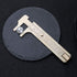 Retro Vernier Caliper Mini Brass Sliding Pocket Caliper for Measuring Gemstones and Jewelry Components (80 mm)