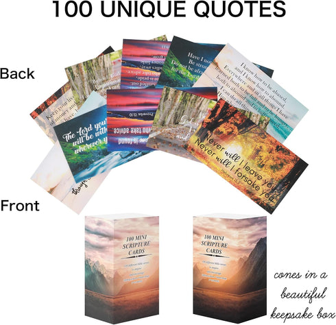 BRYTEFY 100 Daily Inspirational Bible Verse Cards with Unique Quotes, Perfect for Christmas Gift Giving