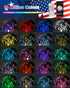 200LED 4th 82FT Smart of July String Lights | App Controlled Red White and Blue Lights, Waterproof Patriotic RGB Color