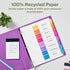 Avery EcoFriendly Recycled Dividers for 3 Ring Binders, 8-Tab Multicolor, 3 Sets for 24 Total (11081)