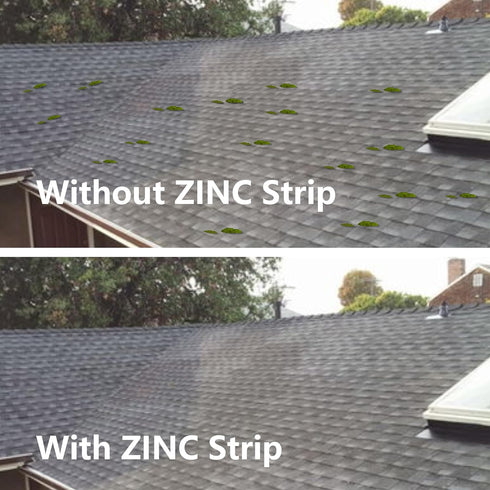 Zinc Strips for Roof and Garden, 2.5" Width x 55 Feet, Prevents Roofing Stains