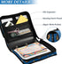 Fisyme 3 Milk Bottles Cookies Blue Zipper Binder Ring with Zipper and Shoulder Strap Large Capacity Multi-Pocket Binder