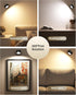 Bedroom,3 Control,360Rotation Dimmable (2 Pack) LED Wall Mounted Lights,Rechargeable Wall Sconces Lamp for Color Temps