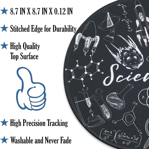 Eleville Mouse Pad Bundle of 3, Science Pi Decimal Engineer Definition Physics Chemistry Symbols for Office