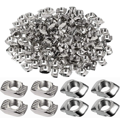 Hotop 150 Pieces 2020 Series T Slot Nuts, Hammer Head Fastener, Plated Carbon Steel Sliding M5 T Nuts