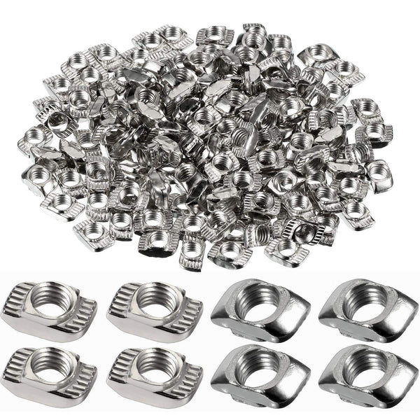 Hotop 150 Pieces 2020 Series T Slot Nuts, Hammer Head Fastener, Plated Carbon Steel Sliding M5 T Nuts