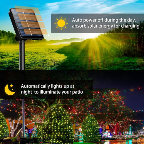 4-Pack 400 156Ft 8 SyouHome Solar String Lights, LED Extra-Long Solar Christmas Lights Outdoor Waterproof, Modes