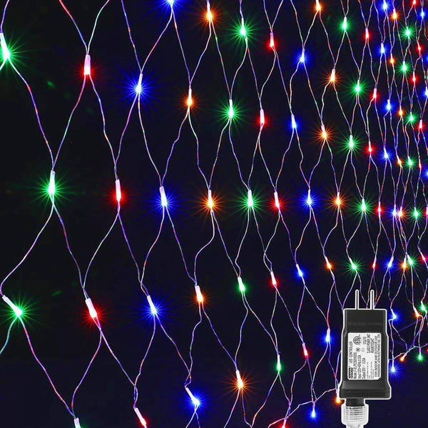 LYHOPE 12ft x 5ft 360 LED Christmas Net Lights, 8 Modes Low