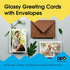 5.5x8.5 4.25 5.5 (50 PPD Greeting Card Paper, Printable Greeting Cards With Envelopes for Inkjet Printer, Blank Half