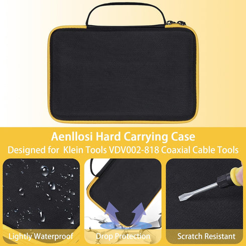 Aenllosi Hard Carrying Case for Klein Tools VDV002-818 Coaxial Cable Tools, Customised Holder (Case Only)