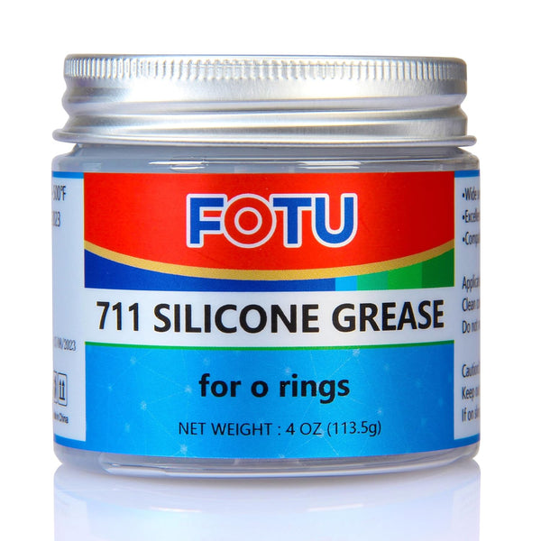 Silicone Grease Lubricant for Plumbers, Waterproof O-Rings Valve Sealant with Scraper and Finger Sleeve (4 Oz, 1-Pack)