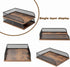 Set of 2 Vintage Black Wood & Metal Letter Tray, Desk Organizers Paper Tray, Office File Organizer