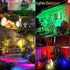CoziTech 16 120V 2 Pack RGBW Multicolor Spotlight Outdoor: Color Changing Landscape Lighting with Remotes Plug