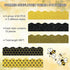 Whaline 69Ft Summer Glitter Bulletin Board Borders with 5 Designs for Bee Theme Decoration Trim for Classroom Office