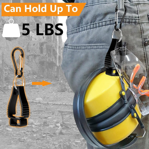 20 PCS Black Glove Clips for Work - Safety Holder Clips for Construction Guard Labor