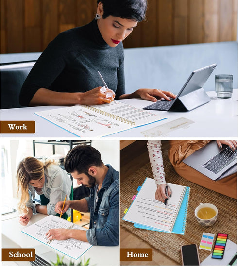 Graph Paper Notebook, Spiral Journal 8.5” x 11”, A4 Large Grid Notebooks for Work School Engineering, 100 GSM Graph