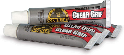 Gorilla Clear Grip Waterproof Contact Adhesive Minis, Four .2 Ounce Tubes, Clear, Pack of 1