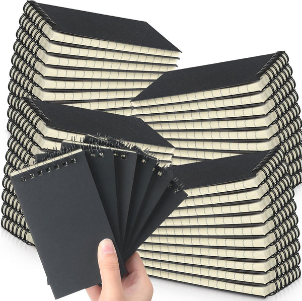 Tenceur 54 Pcs Small Spiral Notebook - 3" x 5" Mini Top Spiral Bound Notepads, 120 Pages for School