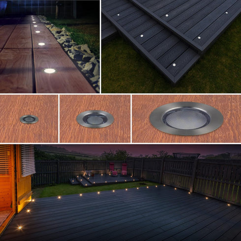 5/8" (15mm) 221124 Armacost Lighting Portico White Recessed Outdoor LED Light