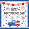 JarThenaAMCS 74Pcs Happy Independence Day Bulletin Board Kit - Patriotic Red Blue Star Truck Fireworks Cutouts