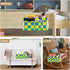 SyXIOP Buffalo Plaid Check Yellow Blue Green Gradient Bedside Storage Organizer Table Cabinet Storage Organizer