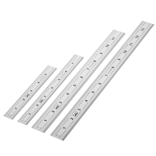 Mr. Pen Machinist Ruler, 4 Pack (6, 8, 12, 14 inch), Stainless Steel Metric Ruler with Millimeter Measurements