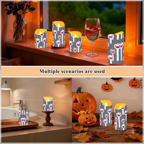 decor gift 2/4/6/8H Indoor Decor Fake Candles with Timer Funny Paradise Emu Head Gray Remote Control Candles