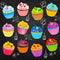 Blulu 12 Pcs Colorful Cupcake Cutouts, Birthday Classroom Bulletin Board Decorations, 9.6 x 11.6 Inches