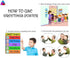 Greetings Poster for Kids, Laminated 14x19.5 in. Classroom Decorations and Back to School Supplies