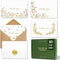 WarmPress Creative Floral Thank You Cards with Envelopes 40 Pack Bulk - 4x6 Gold
