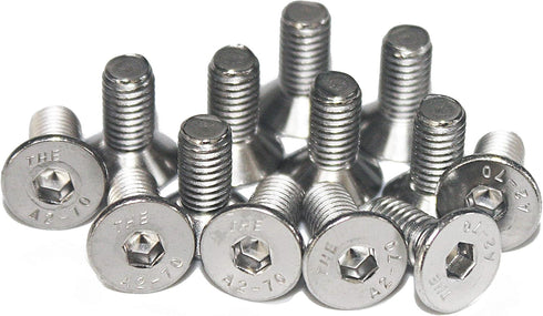 Fullerkreg Stainless Steel Hex Drive Flat Head Screw, M4 x 0.7 mm Thread, Packs of 100