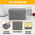 Qozary 4x6 1000+ Index Card Holder - Index Card Box With Dividers, Index Card Organizer Case, Foldable Flash Card