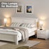 17.4Inches 3 Grey Bedside Lamp for Bedroom Nightstand - Tall Table Lamp with USB A + C Charging Port & AC Outlet, Color