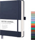 RETTACY Bullet Dotted Journal, A5 Dotted Grid Notebook, 256 Pages, 120 GSM Acid-Free Paper, Navy Blue