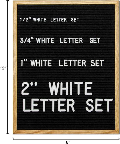 Sharing Plastic Letters, 300 White Felt Letter Board Accessory with 0.75' Letters