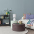 LT1168-OFF 12.68" Simple Designs Chic Glow Mini Stacked Ceramic Table Lamp, Monochromatic Fabric Shade, Small Accent