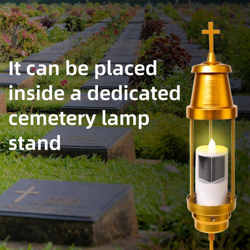 OPENDE 2.5"x6.5", Decor,Set 1 Solar Candles Outdoor Waterproof, Dusk to Dawn, Solar Powered Flameless Candles