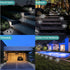 ANKUNABA 8 Pack 12 Solar Ground Lights, LED Solar Disk Lights Outdoor Waterproof In-Ground Landscape Lighting