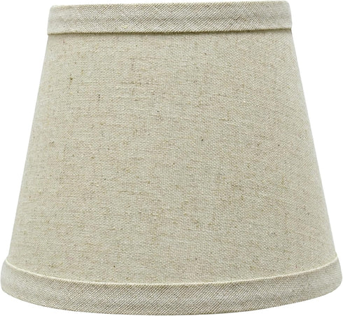 Aspen Creative 32861-2A 4" 6" 5" Small Hardback Empire Shape Chandelier Clip-On Lamp Shade, Light Grey, Top x Bottom x