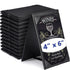 Gerrii Leatherette Table Tents Black PU Leather Menu Covers Bulk Double Sided