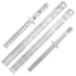TOODOO 6 Inch and 12 Inch Metal Rulers, 4 Pcs Pocket Ruler, Stainless Steel Precision Measuring Tool for School,