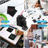 Pop Up Black Sticky Notes (8 Pack) 3 x 3 Inches, Gel Pens for Black Paper (12 Pens), Applicable to Families Schools