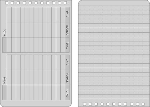 Rite in the Rain Weatherproof Top Spiral DOPE Logbook, 4" x 6", Black Cover, 2 Pack (No. D746L2)