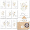 50 Pcs Funeral Thank You Cards with Envelopes Message Inside and Matching