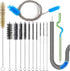12 Pcs Tube Pipe Cleaners Brush Set, Flexible Drain Brush, Long Straw Brush for Kitchen Sink Plumbing